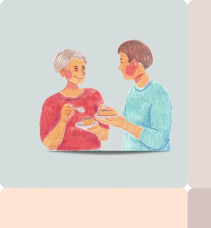 carer supporting elderly person at home